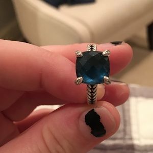 David yurman Chatelaine hampton blue topaz ring